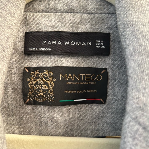 Women's Gray Double-Breasted Coat - Picture 3 of 4